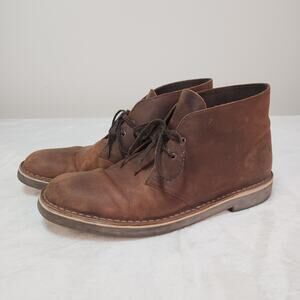Clarks Bushacre 2 Chukka Boots 10.5 Brown Beeswax Leather Weathered Gorpcore